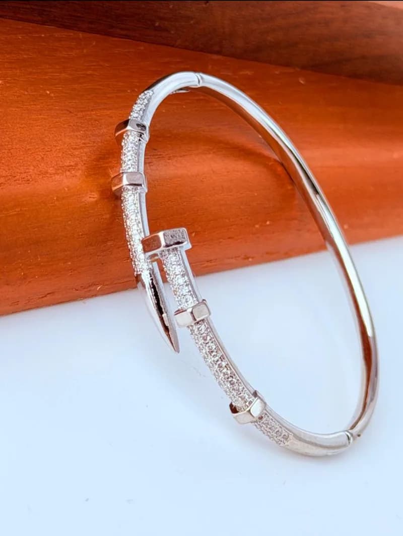 Classy Silver Bangles (2)