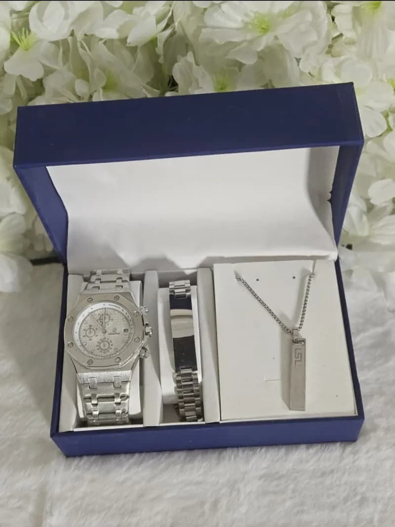 Silver Classy Watch Set