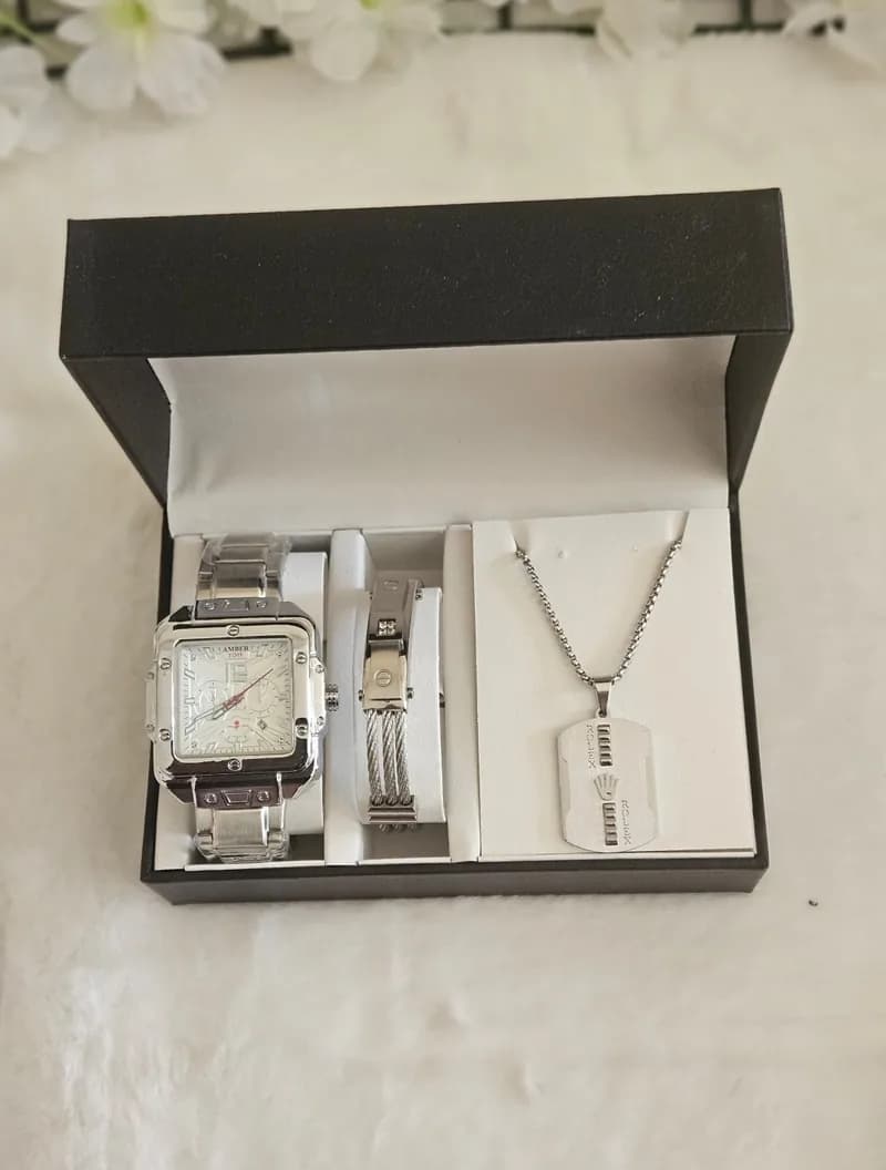 Silver Watch Set
